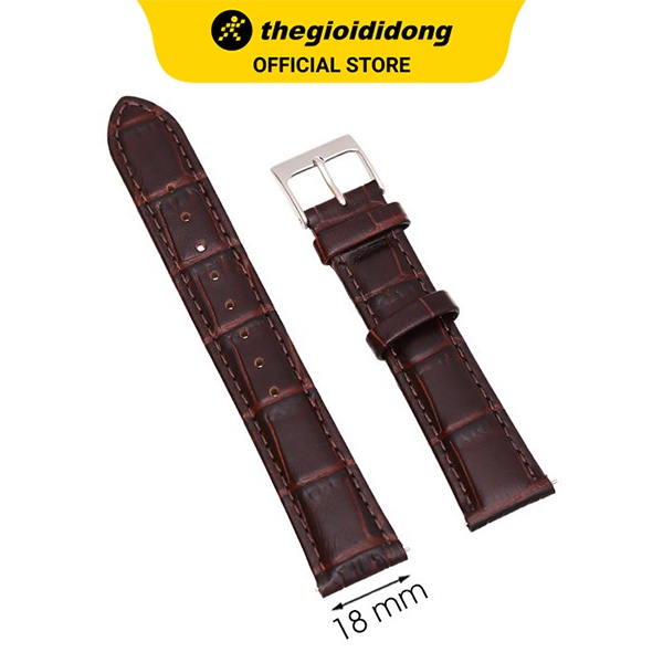 Dây da MVW cho đồng hồ 18 mm nâu L002-04-18