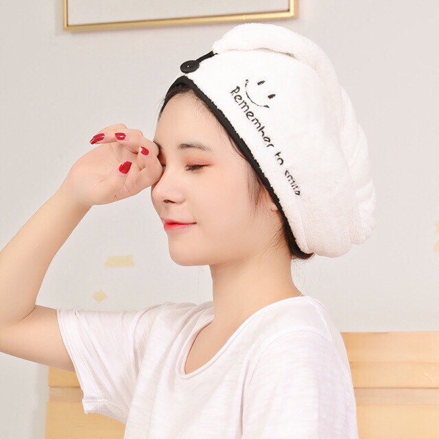 Khăn Sấy Tóc, Khăn Ủ Tóc Sấy Khô Cotton