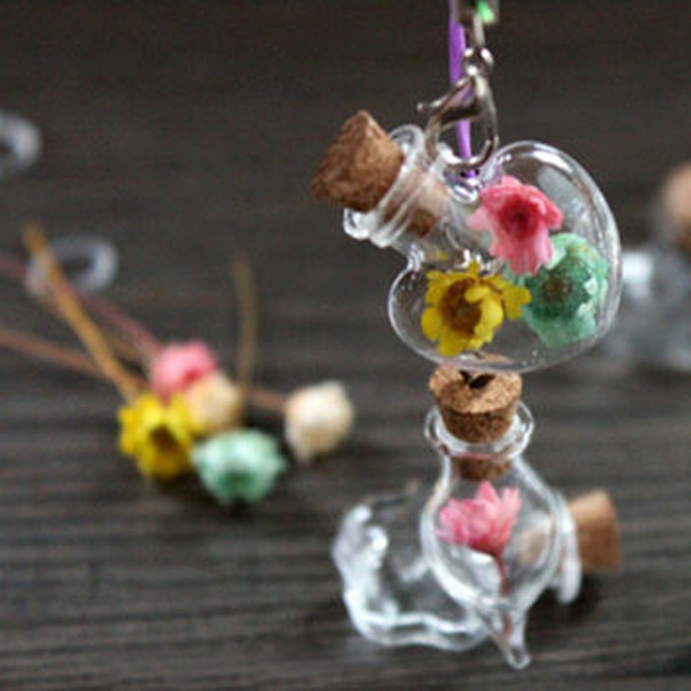 Set 5 lọ có nút bần đựng phụ kiện dễ thương để trang trí