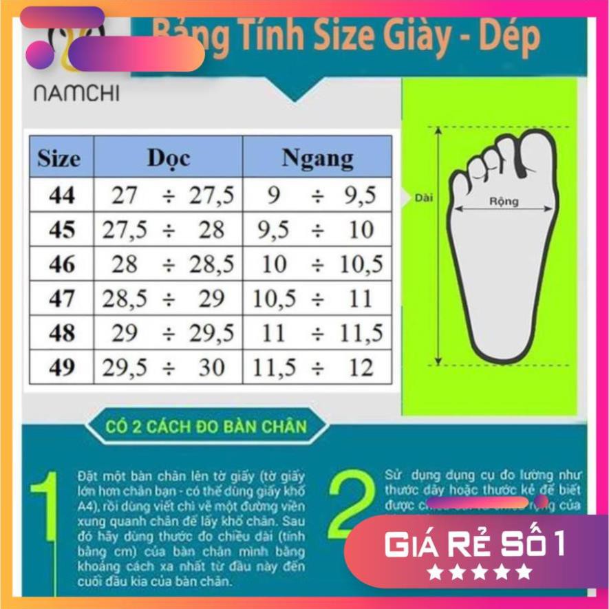 DÉP SIZE LỚN - DÉP CỞ TO BIG SIZE 44-48 (Hình thật+ video ) phù hợp với bàn chân cõ lớn Sale 11 -op1 "