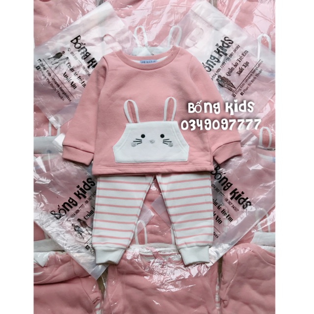 Bộ Nỉ Bé Gái Thỏ Bunny PR