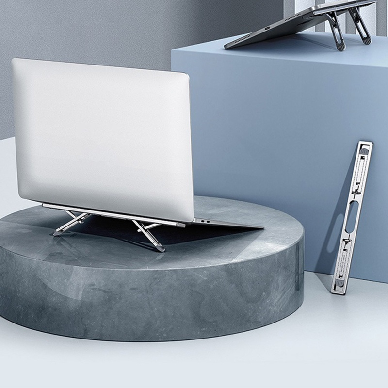 Giá Đỡ Nâng Laptop / Máy Tính Bảng Bằng Hợp Kim Nhôm Thiết Kế Tản Nhiệt Chống Trượt Tiện Dụng