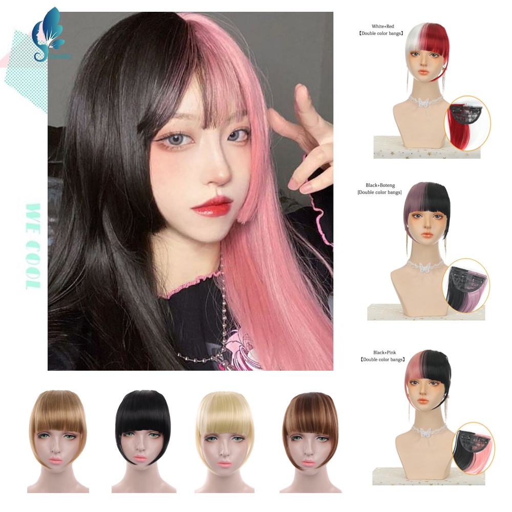 Tóc Mái Giả 10 Inch Màu Đen/Nâu Tự Nhiên Thời Trang Cho Nữ