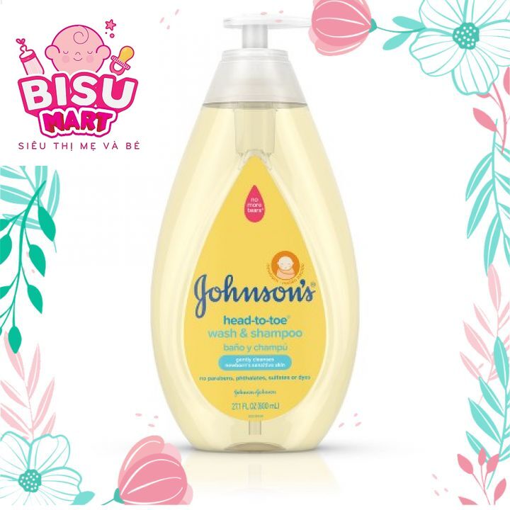 Sữa tắm gội toàn thân mẫu mới Johnson's TOP TO TOE 500ml