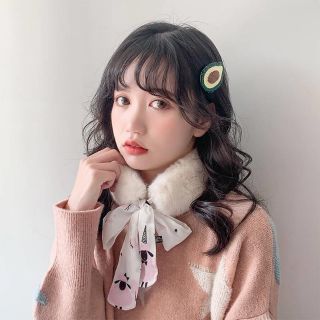 Kẹp Tóc Len Dệt Kim Hoa Quả