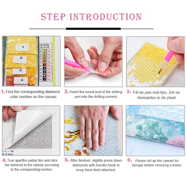 DOBUR | Bộ Tranh Đính Đá Tự Làm Toàn Diện 5D DIY Hình Làng Xinh Đẹp