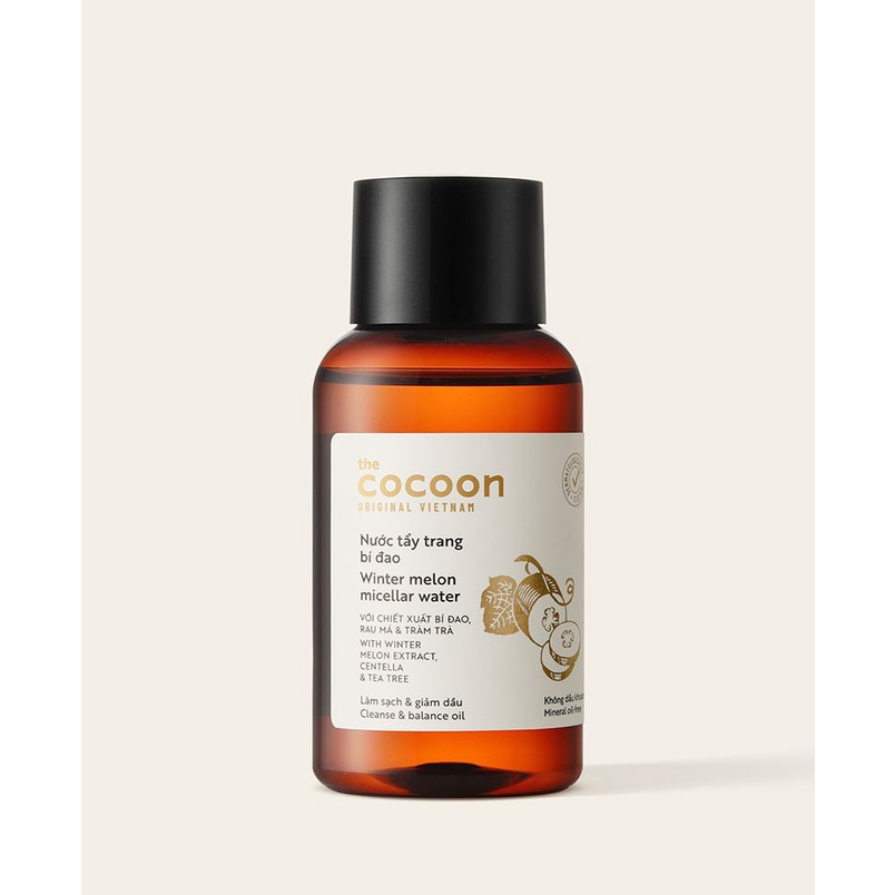 Nước tẩy trang bí đao Cocoon - Winter melon micellar water (140mL)