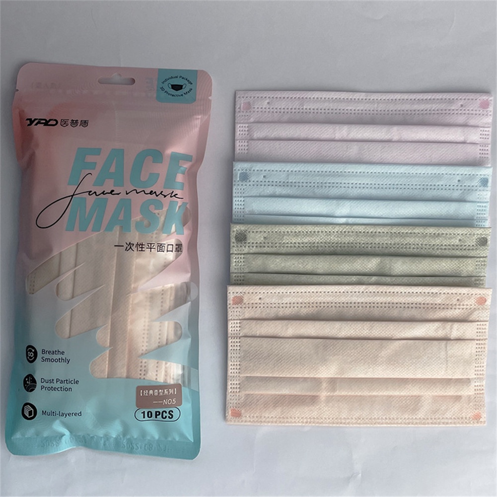 Set 10 Khẩu Trang Ba Lớp Dùng Một Lần Có Hương Thơm Dành Cho Nữ