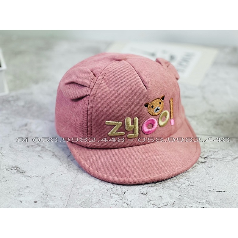 Nón Kết Nhí Mỏ Mềm Có Tai Cho Bé Zyoo! Gấu 🐻 Đáng Yêu Cho Bé Trai Bé Gái Cute