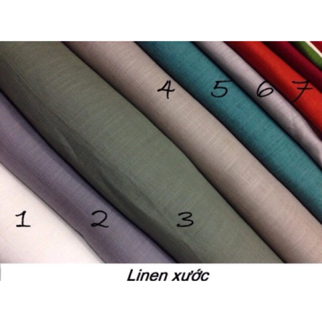 [Vaihoa2015] Vải Linen Xước gân mềm rủ mát , ko pha sợi nylon (LOẠI 1)