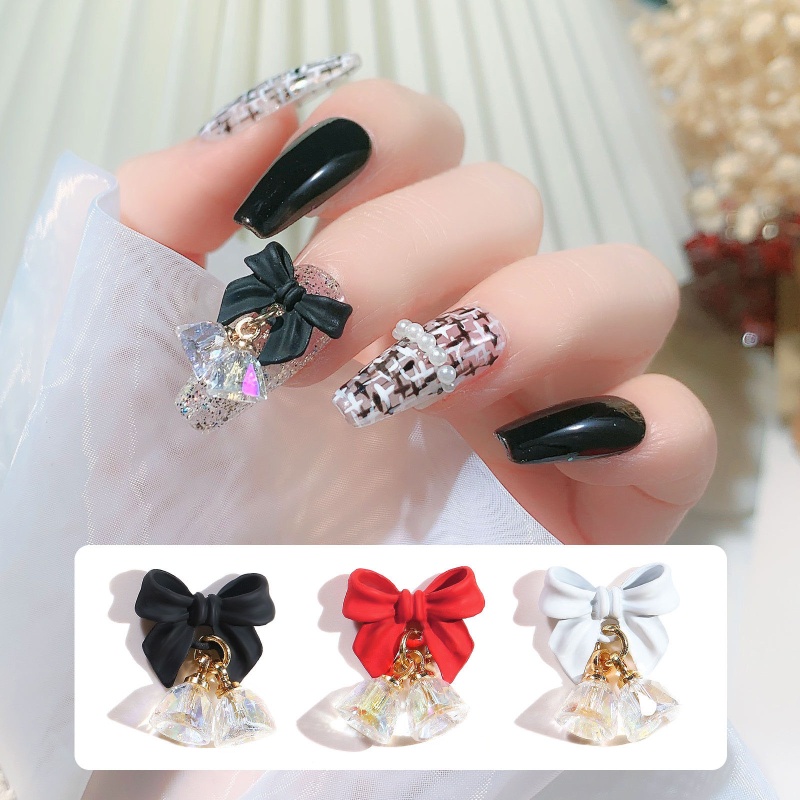 Set Đá Pha Lê / Kim Cương / Nơ / Chuông Hợp Kim Trang Trí Móng Nghệ Thuật