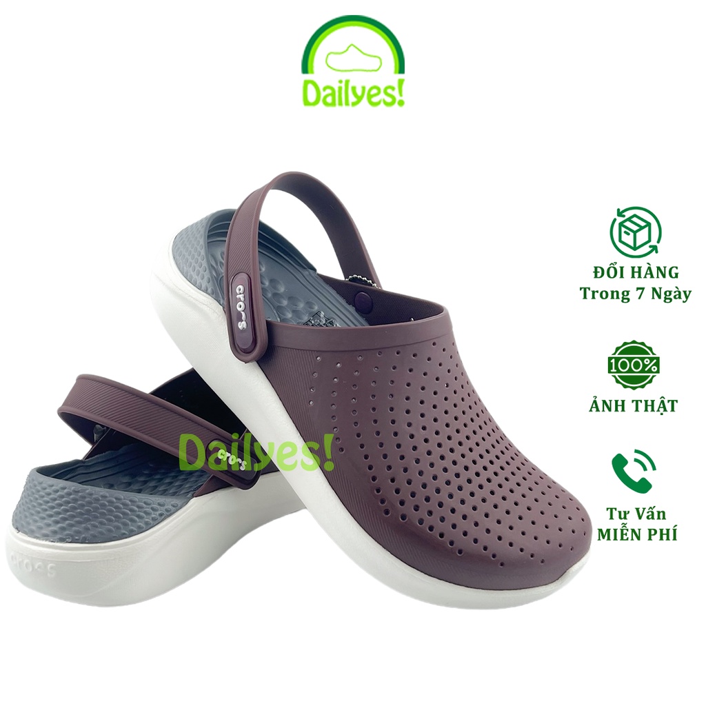 Dép Cross Literide Nam Nữ Màu Mận siêu êm, hàng xịn, full tag, hỗ trợ đổi trả - Cross Literide Dailyes