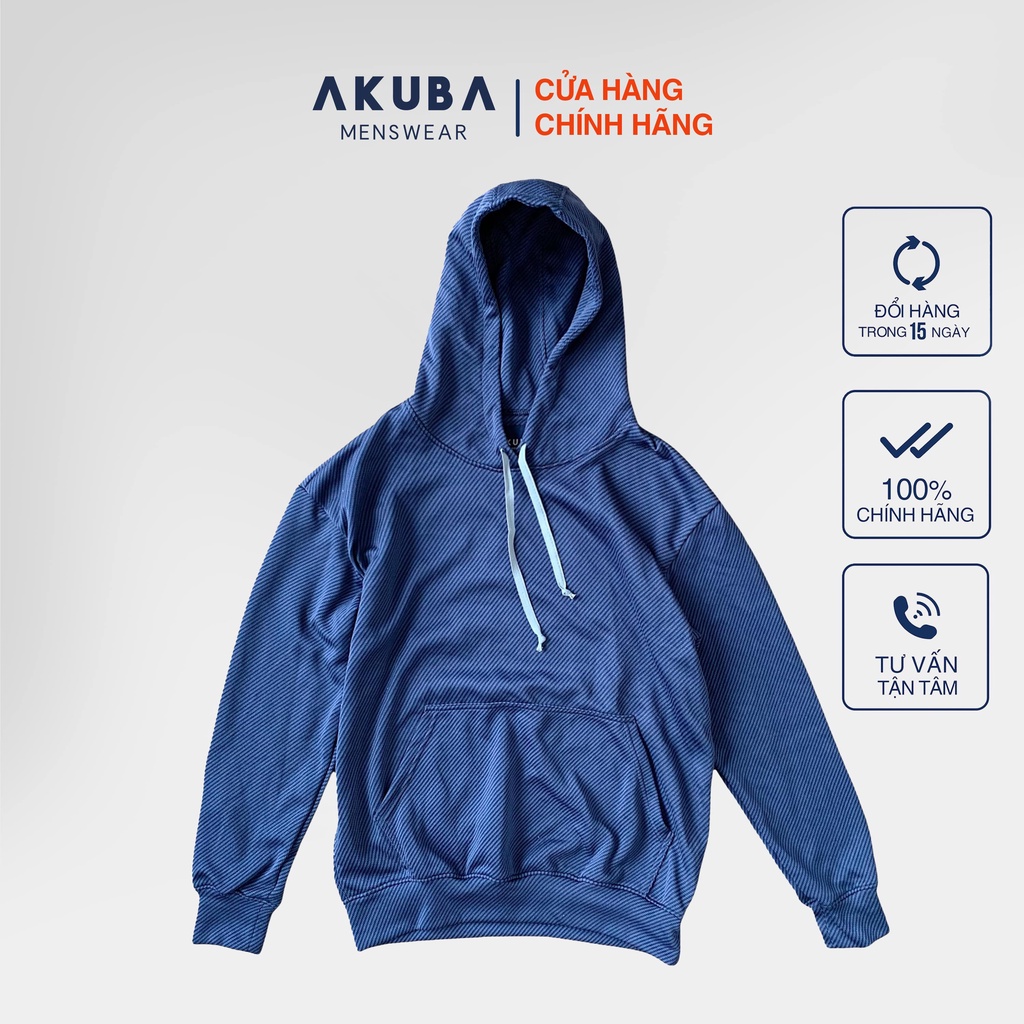 Áo khoác hoodie thể thao cao cấp xuất khẩu freesize AKUBA nam nữ unisex dày dặn co giãn bền màu không co rút 01j0073