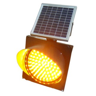 Đèn tín hiệu giao thông năng lượng mặt trời D300- Ánh sáng vàng