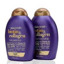 Dầu gội Biotin Collagen tím xuất sứ Mỹ cặp gội xả 385ml_sale cực mạnh