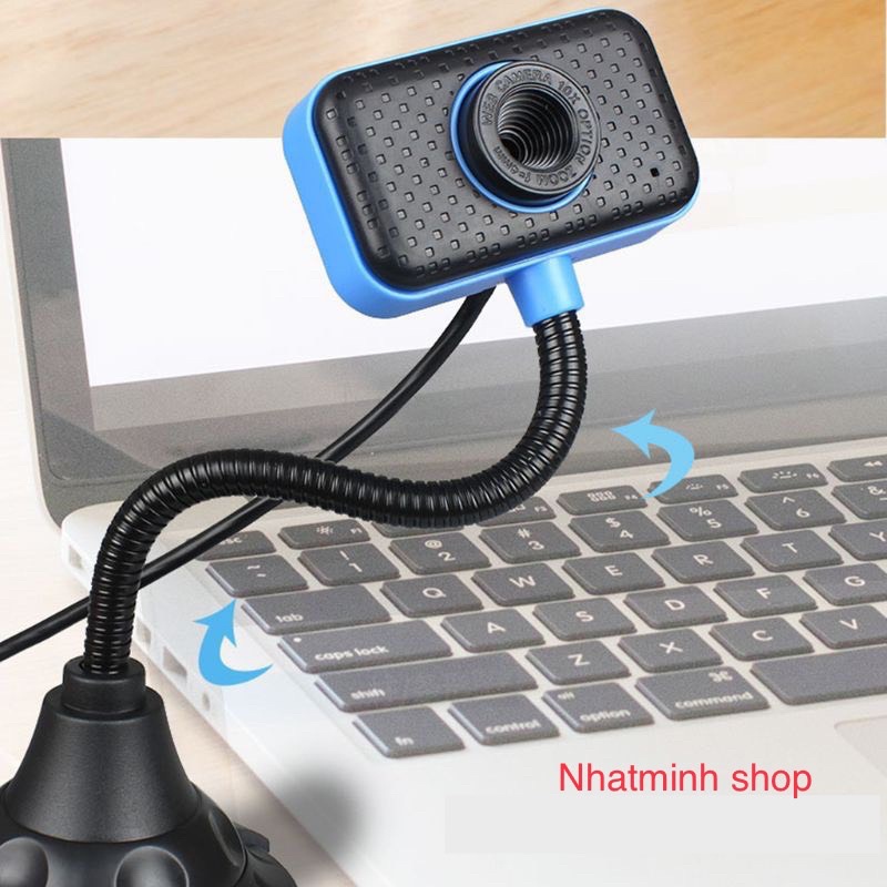 Webcam USB độ nét cao tích hợp micro giảm tiếng ồn để máy tính để bàn tiện dụng