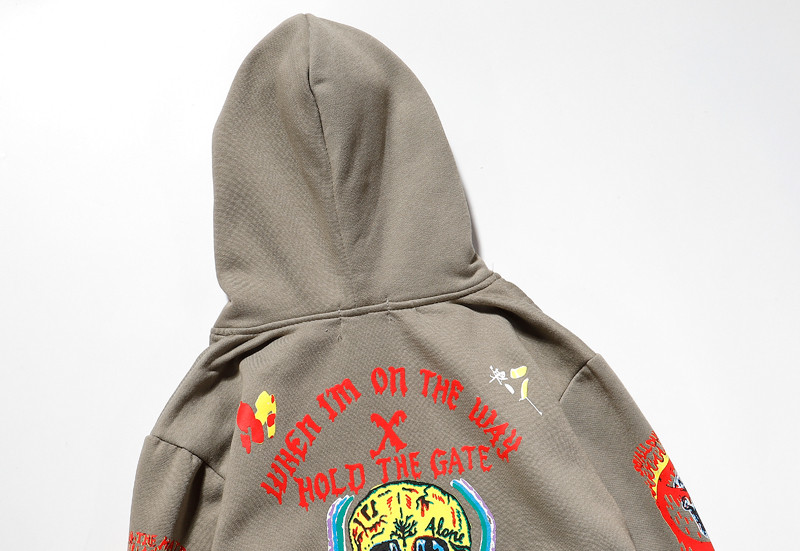 Áo hoodie vải cotton hình đầu lâu phong cách hip hop cá tính sành điệu cho cả nam và nữ