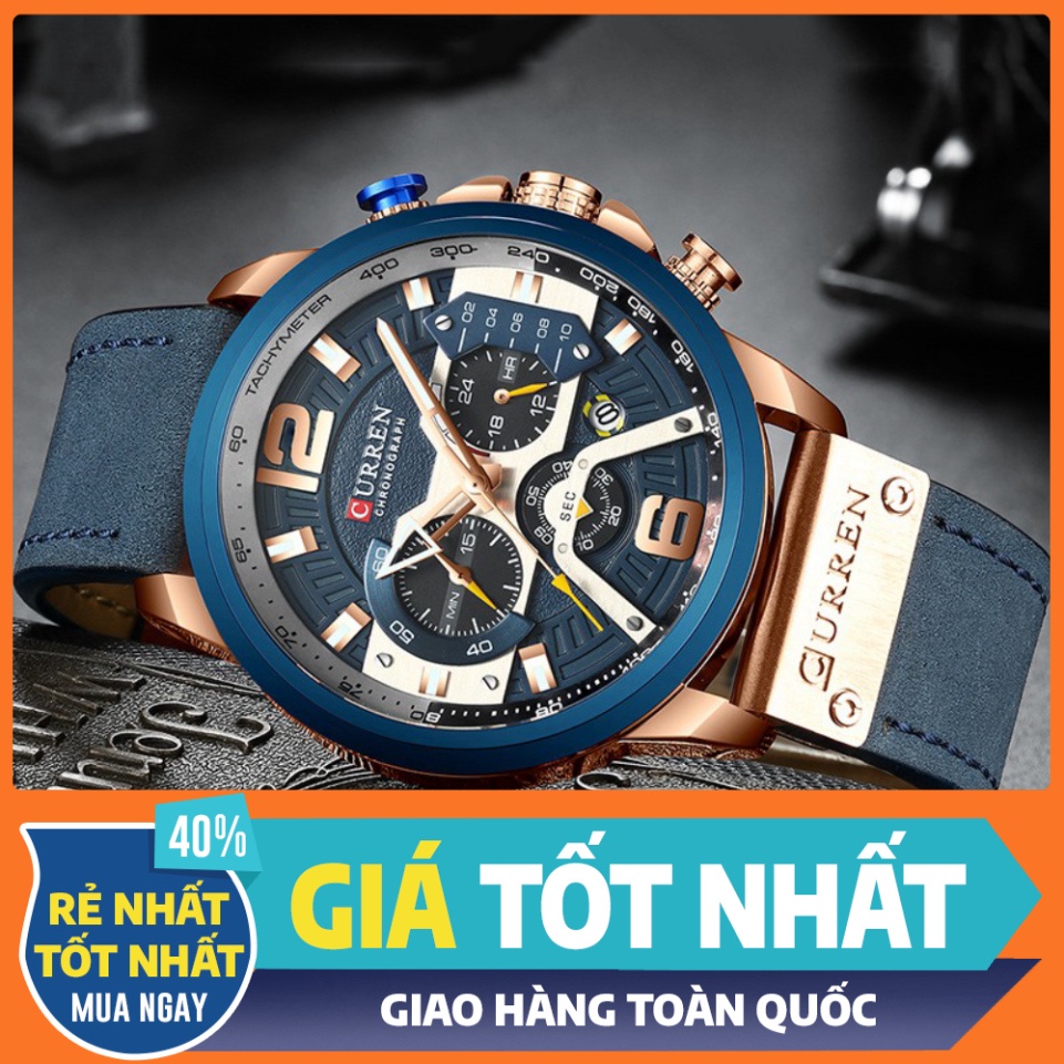 SHOP UY TÍN Đồng Hồ Nam Chính Hãng Curren Dây Da Cao Cấp Phong Cách Thể Thao Cực Đẹp Hiện Đại Giá Rẻ $$$$