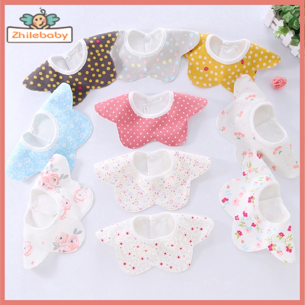 Yếm Ăn Cotton 8 Lớp Xoay 360 Độ Cho Bé