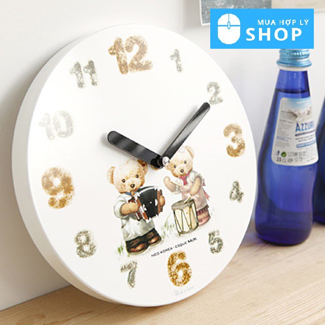 ĐỒNG HỒ TREO TƯỜNG HÀN QUỐC MJK GỖ NGUYÊN CHẤT, PHONG CÁCH HOẠT HÌNH ĐÁNG YÊU - Hàng Nhập Khẩu