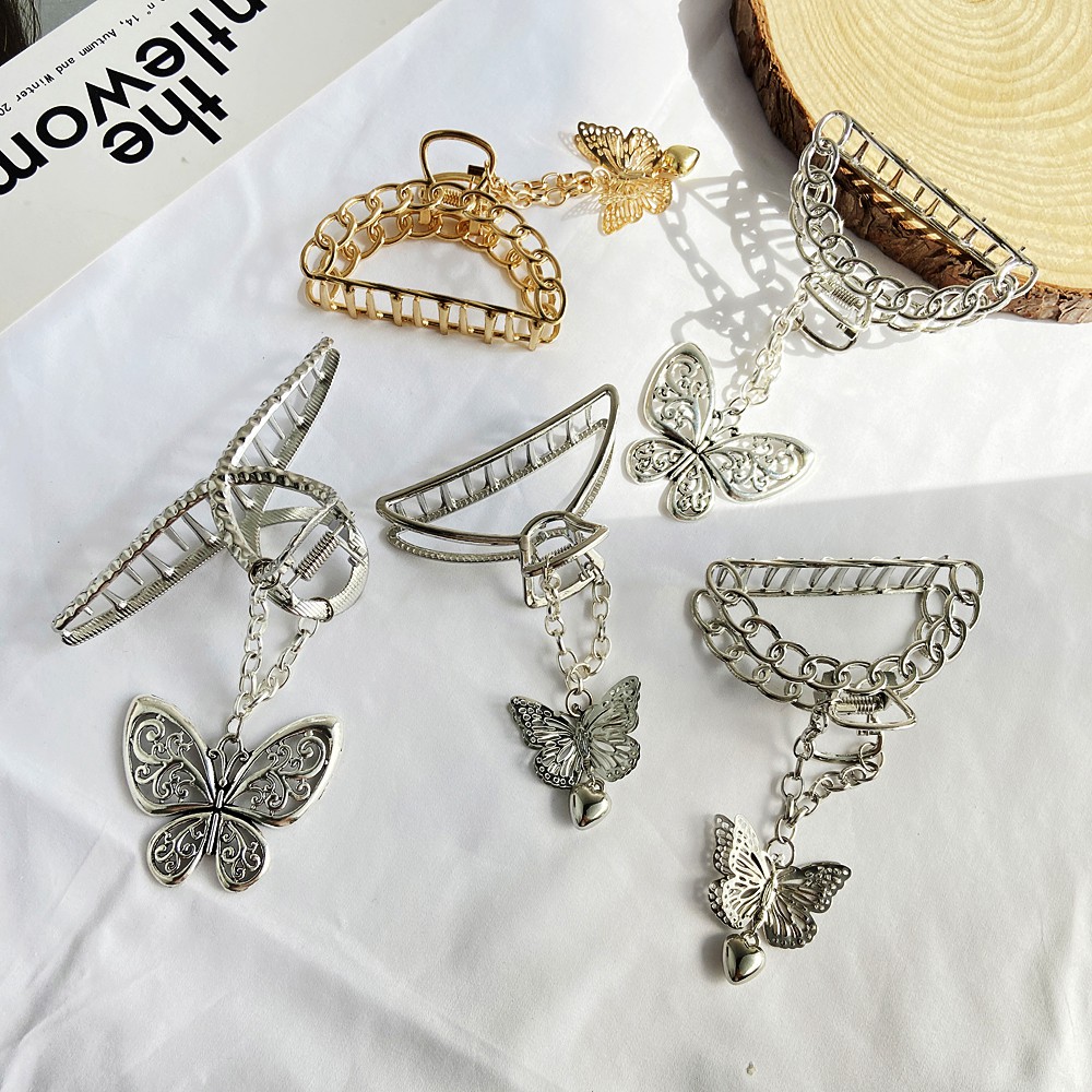 Kẹp tóc kim loại thiết kế hình xinh xắn retro cho nữ