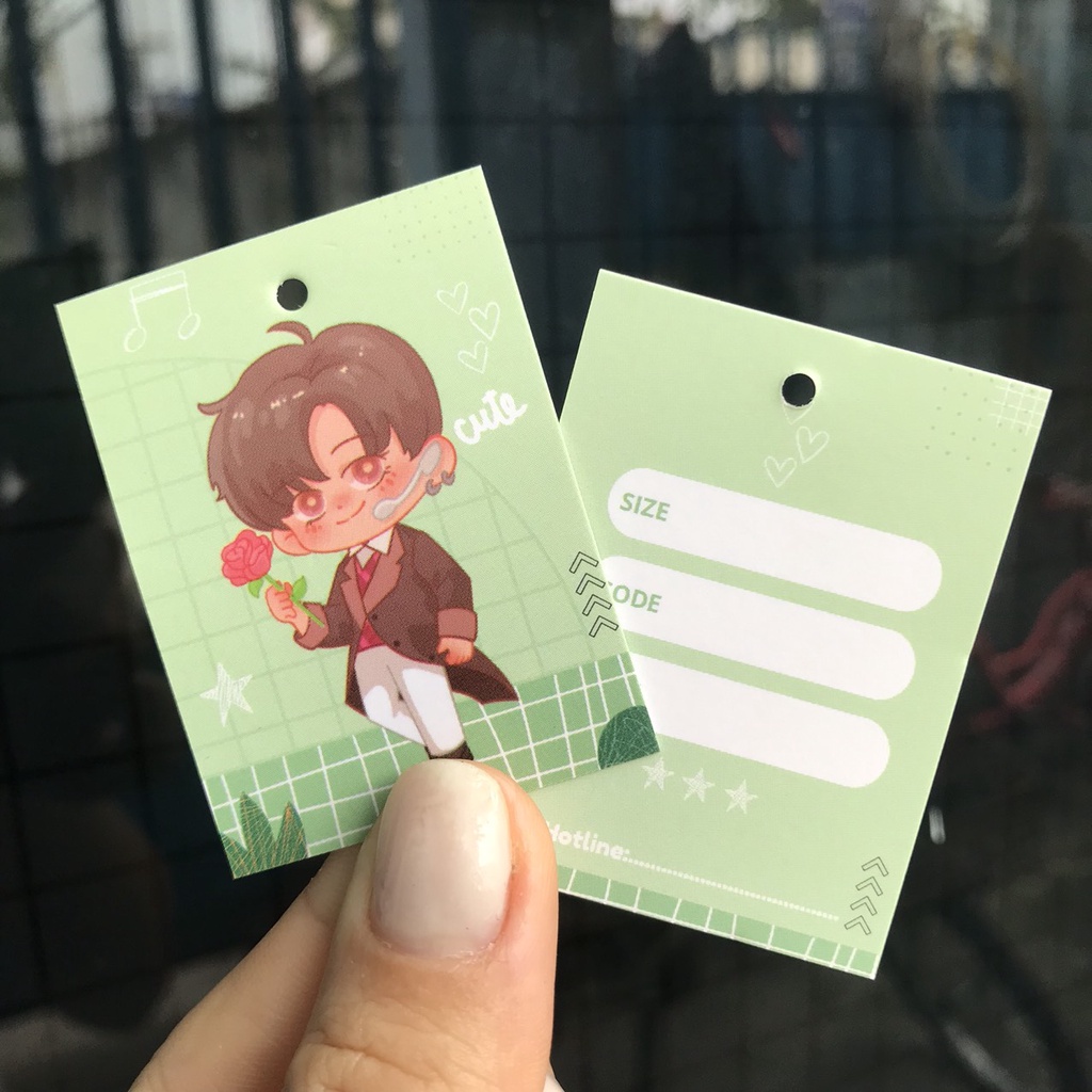 100 cái Tag Quần Áo, Mác Treo Quần Áo, Thẻ Treo Thời Trang nam, fashion baby, Size 4x5.4cm Có Đục Lỗ , Chất Liệu C300