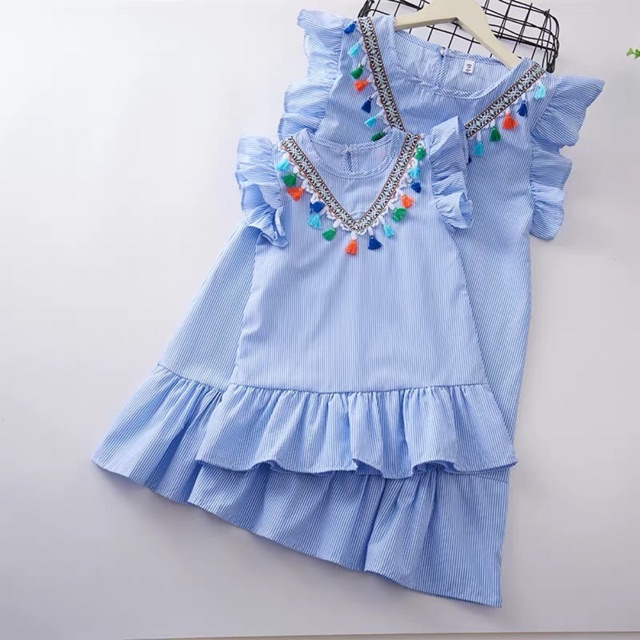 Set đầm mẹ bé tua rua