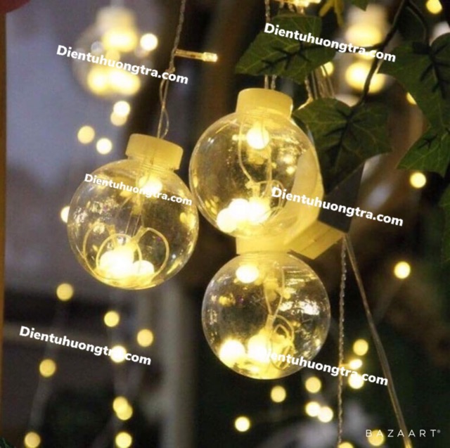 Dây đèn led thả rèm 12 QỦA CẦU Cổ Tích