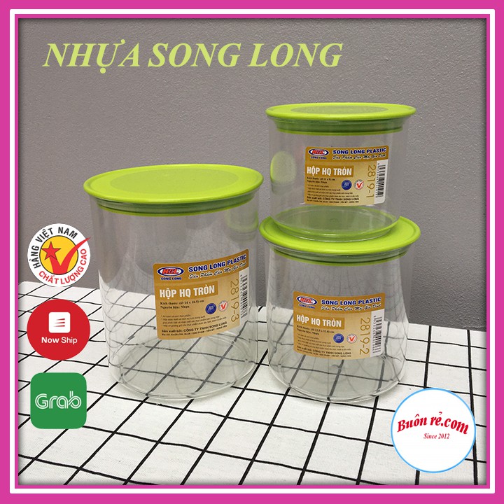 Bộ 3 hộp Hàn Quốc tròn đựng thực phẩm Song Long 2819 tiện dụng cao cấp -Buôn rẻ 01013