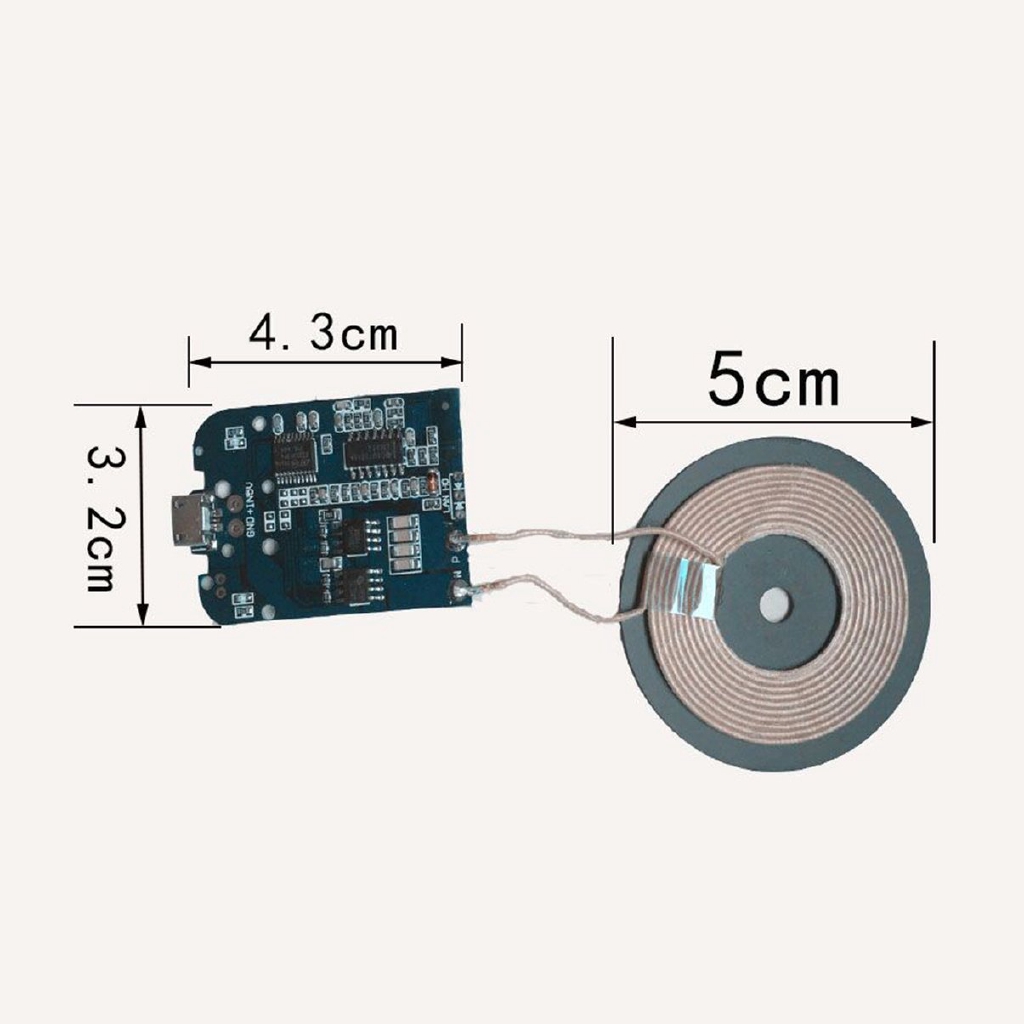 DC5V 1A Standard Coil Wireless Charger Module Transmitter PCBA Board Style A