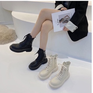 Cl giày bốt nữ cổ thấp ulzzang mẫu mới 2021