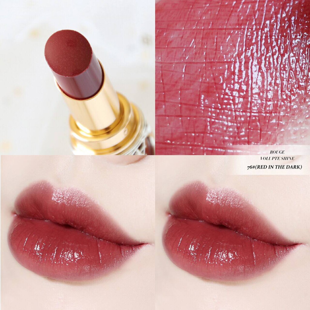 Son YSL Rouge Volupte Shine_YSL Rouge Pur Couture The Slim, Son YSL Dưỡng Có Màu Hàng Chính Hãng