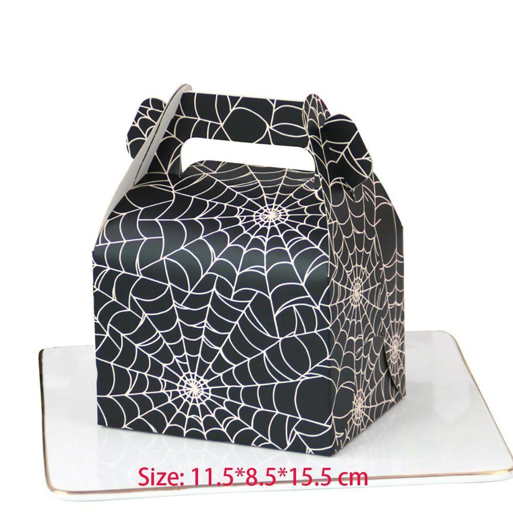 YEW 5PCS Halloween Tote Box Children's gifts Gifts Spider Decorations Party Props Pumpkin Cake Box