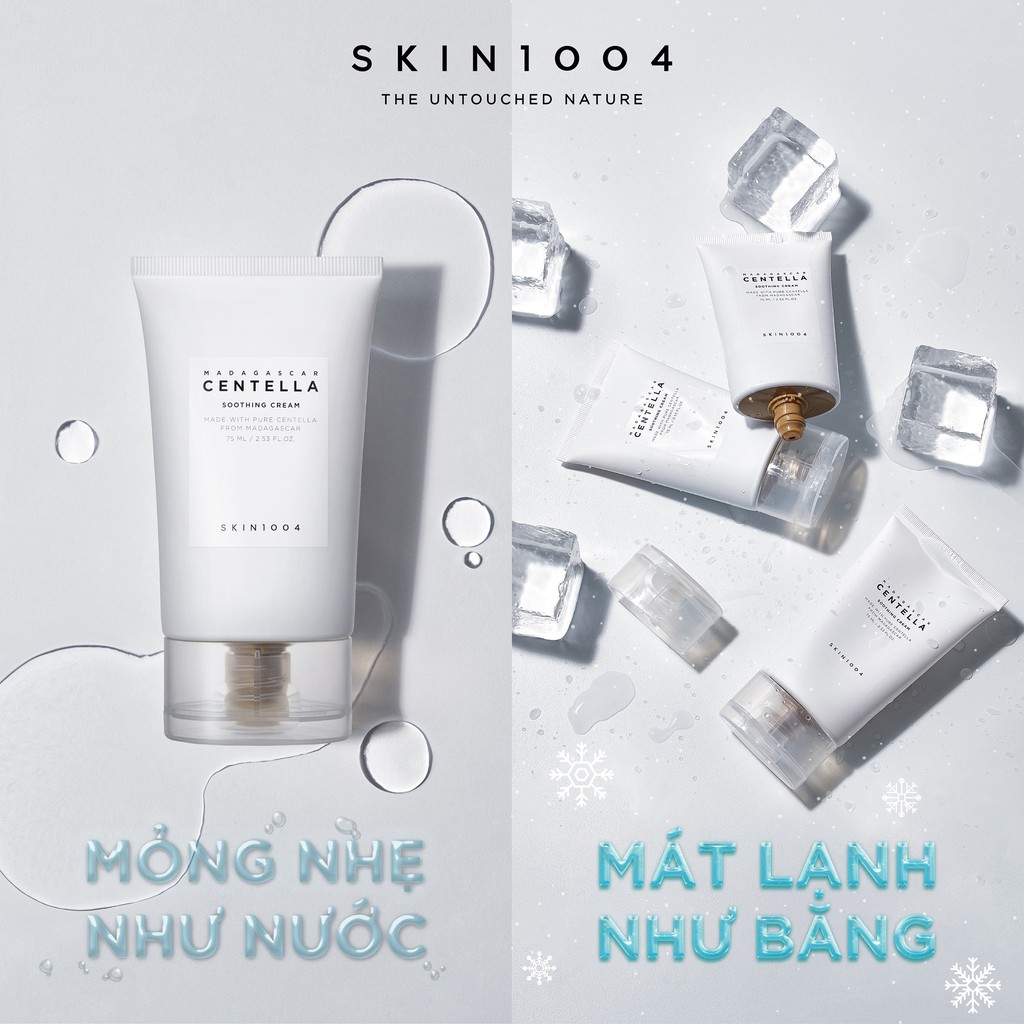 Skin1004-Kem Dưỡng Ẩm Rau Má Làm Dịu-Phục Hồi-Bảo Vệ Da Madagascar Centella Soothing Cream-1989store PhânPhối Chính Hãng