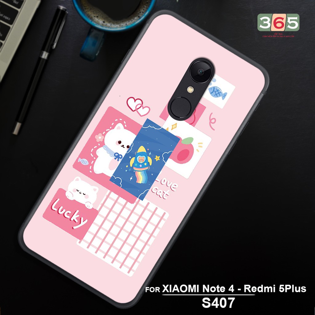[ Ốp in hình Giá rẻ ] Ốp lưng điện thoại in hình cho Xiaomi Redmi Note 4X / Xiaomi redmi 5 Plus bò sữa đáng yêu