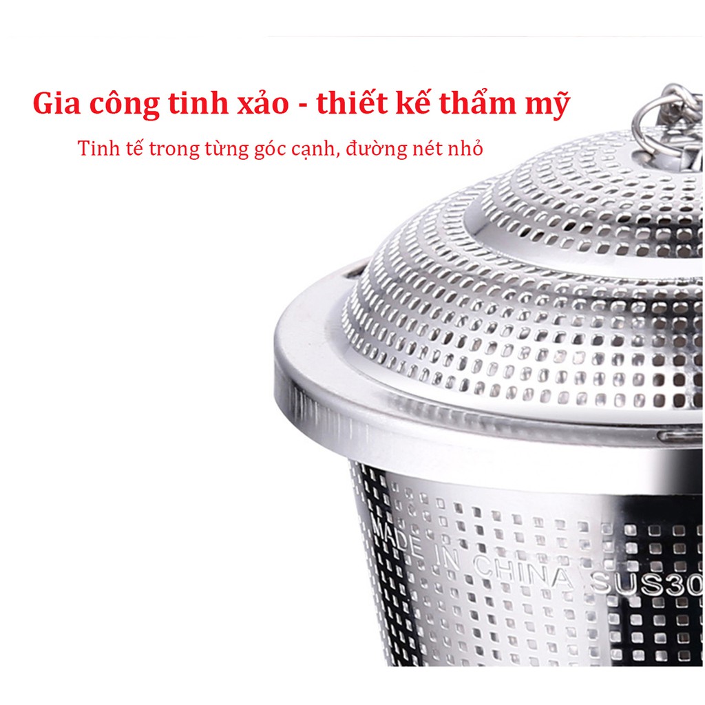 Dụng cụ lọc trà lọc gia vị Inox 304 dạng hũ - Nhiều kích cỡ