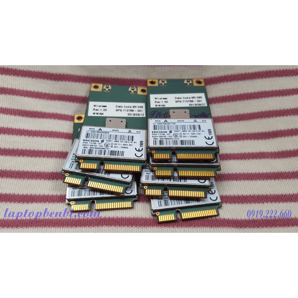 Card WWAN F5321 HP hs2350 dùng cho laptop hp 8470p,8570p,8570w
