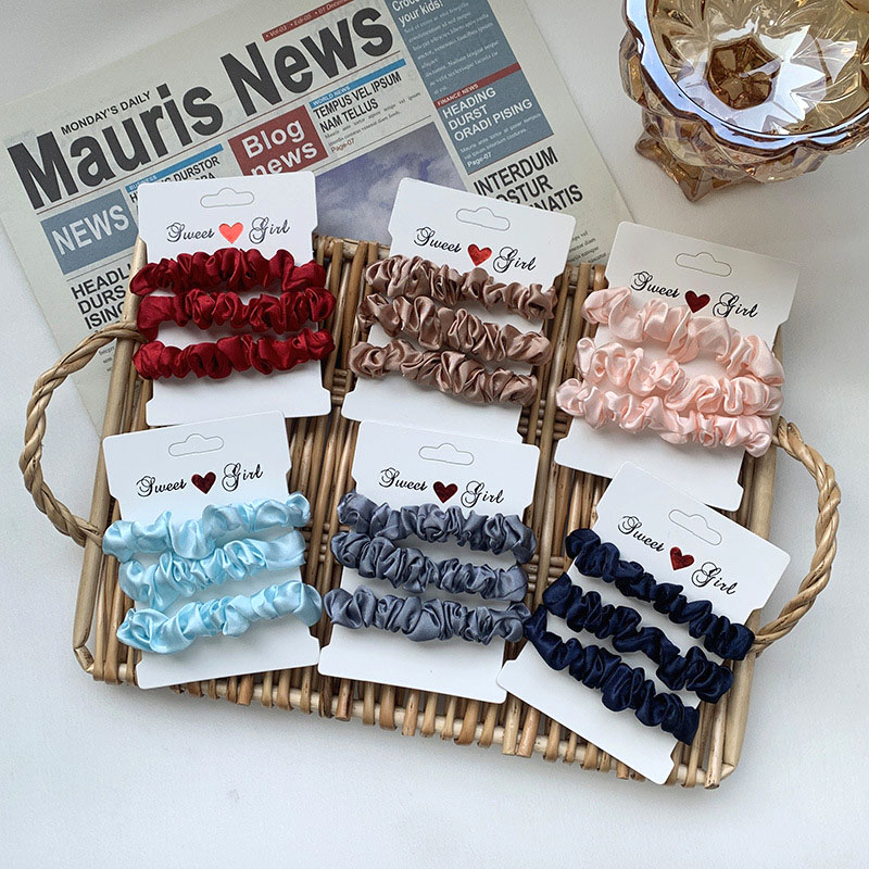 Set 3 dây buộc tóc co giãn thời trang cho nữ