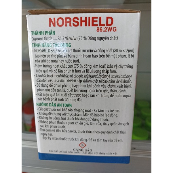NORSHIELD 86.2 WG - Hợp Trí - Thuôc trừ bệnh gốc đồng đỏ: Sương mai,Thán thư,Ghẻ Loét,Nấm bệnh, Vàng lá, Cháy lá, Đạo ôn