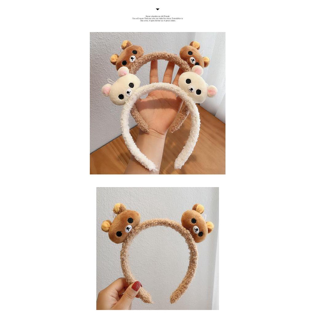 Cài Tóc Mềm Đính Gấu Bông Đáng Yêu Cho Nữ