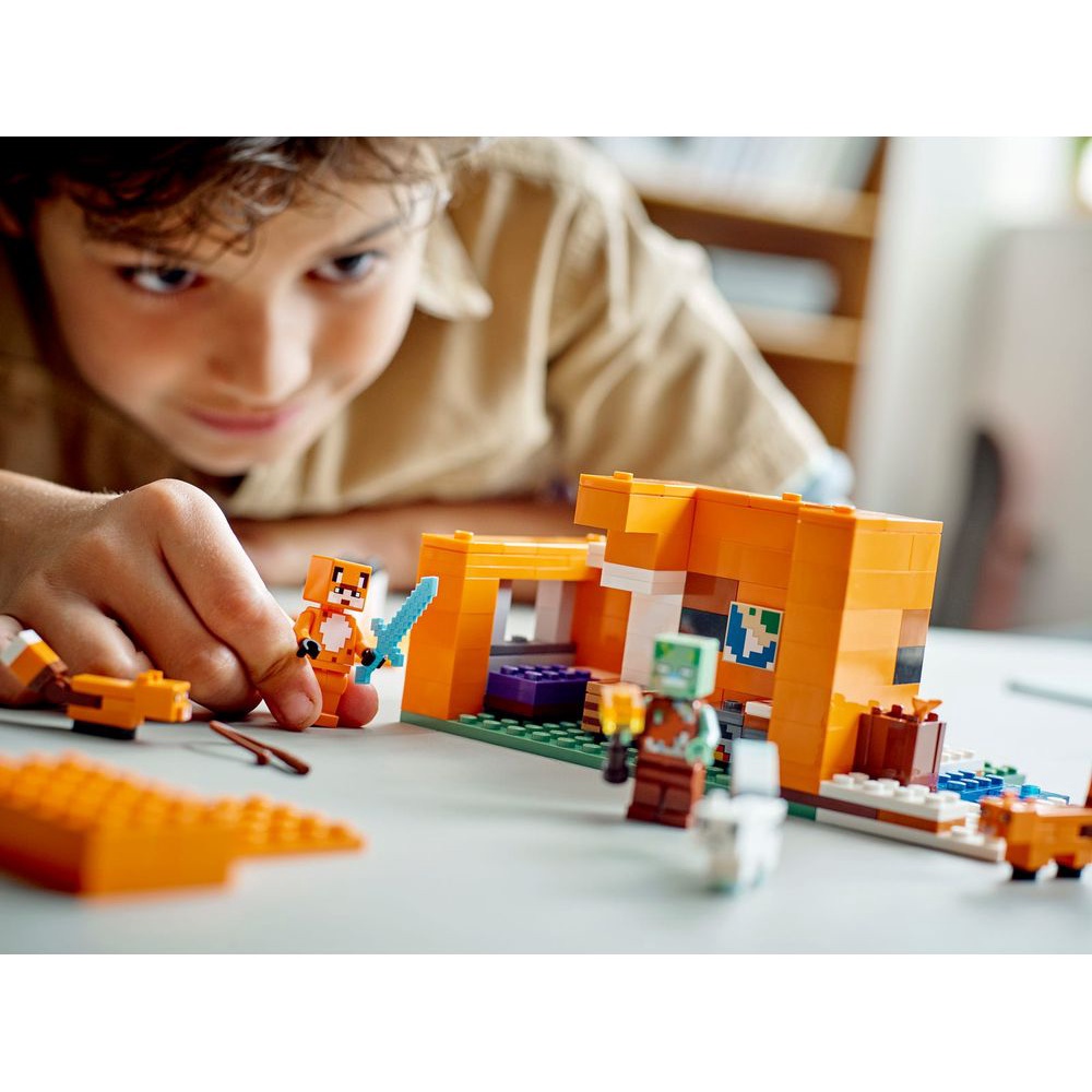21178 Đồ chơi lắp ráp Iego Minecraft  The Fox Lodge - Đồ chơi xếp hình Ngôi nhà cáo khổng lồ