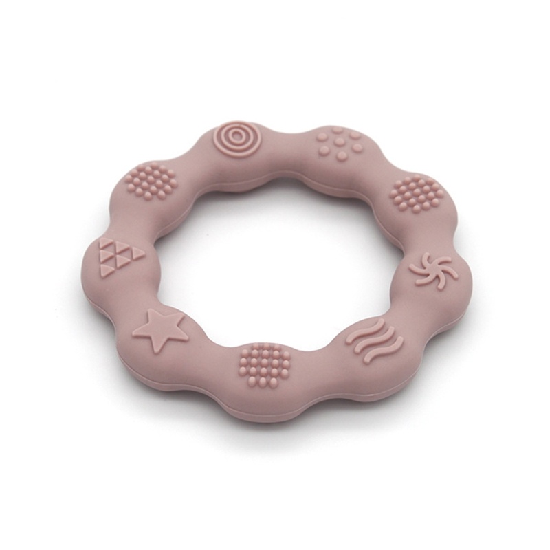 Vòng Tay Silicone Kết Cấu Chạm Khắc Đồ Ăn An Toàn Cho Bé Gặm Răng