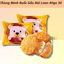[1 thùng 30 cái] Bánh bông lan phủ chà bông, Bánh ruốc gấu đài loan [date mới nhất]
