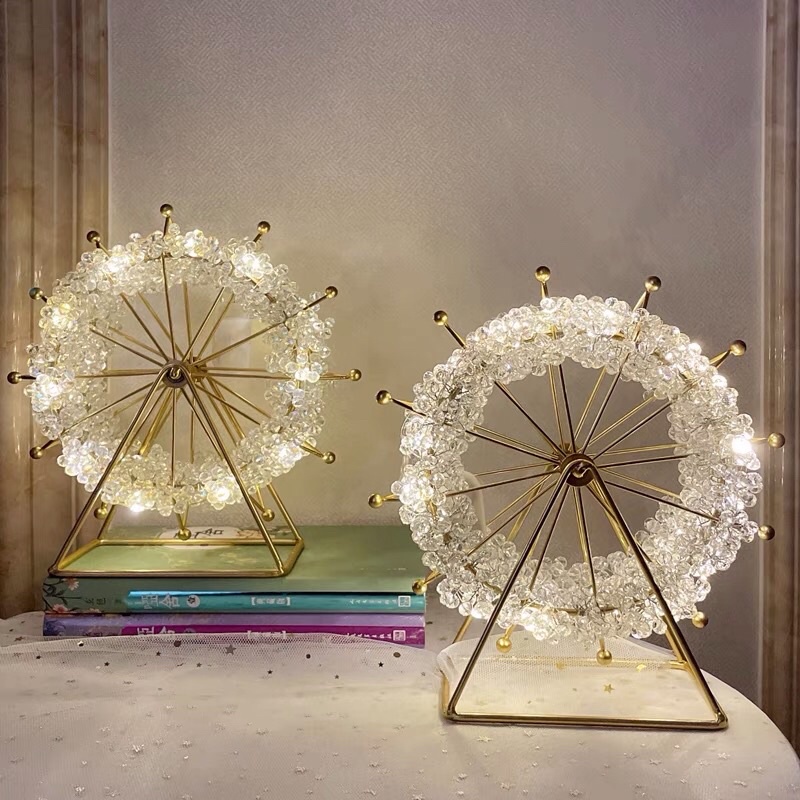 Bánh xe đu quay tự làm CÓ SẴN handmade 20/10 vòng quay hạt cườm long lanh kèm đèn Order 2 tuần trang xuka