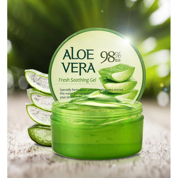 Gel dưỡng lô hội đa chức năng Medi Flower Aloe Vera 98% Fresh Soothing Gel 300ml