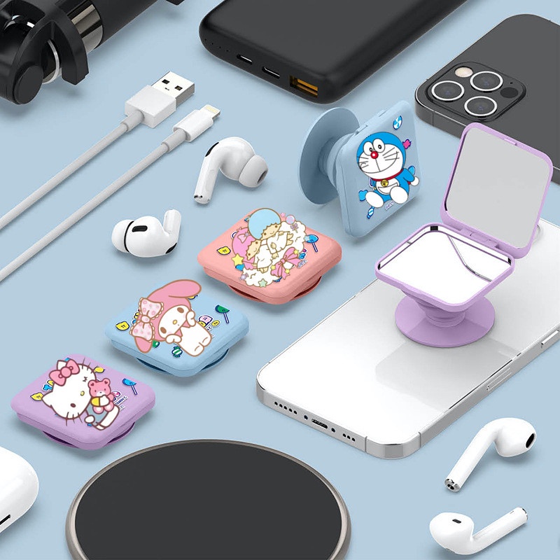 Mới Túi Đựng Điện Thoại Có Gương Trang Điểm Hình Hello Kitty Dễ Thương