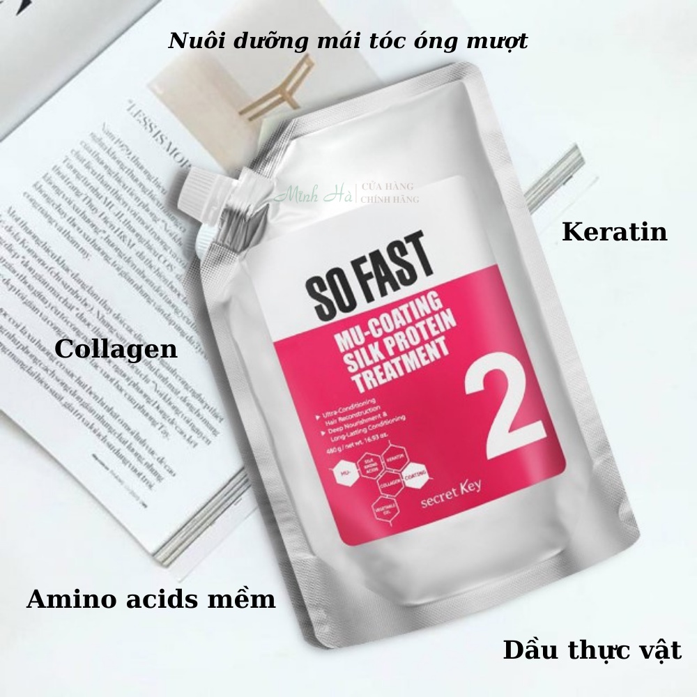 Kem ủ tóc Secret Key Mu-Coating LPP Repair Treatment 480g phục hồi hư tổn