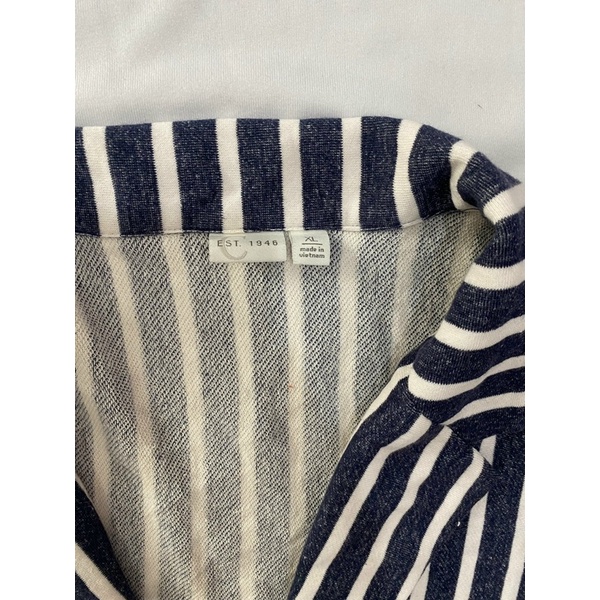 Áo vest kẻ vải thun nỉ dày EST.1946 (Size XL) - Thanh lý vnxk