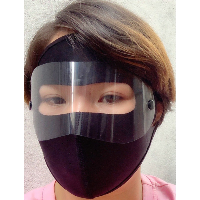 KHẨU TRANG Ninja vải CÓ KÍNH CHẮN BỤI [ Noon Fashion]