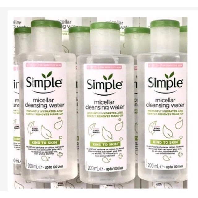 Nước tẩy trang Simple Kind to Skin Micellar Cleansing Water